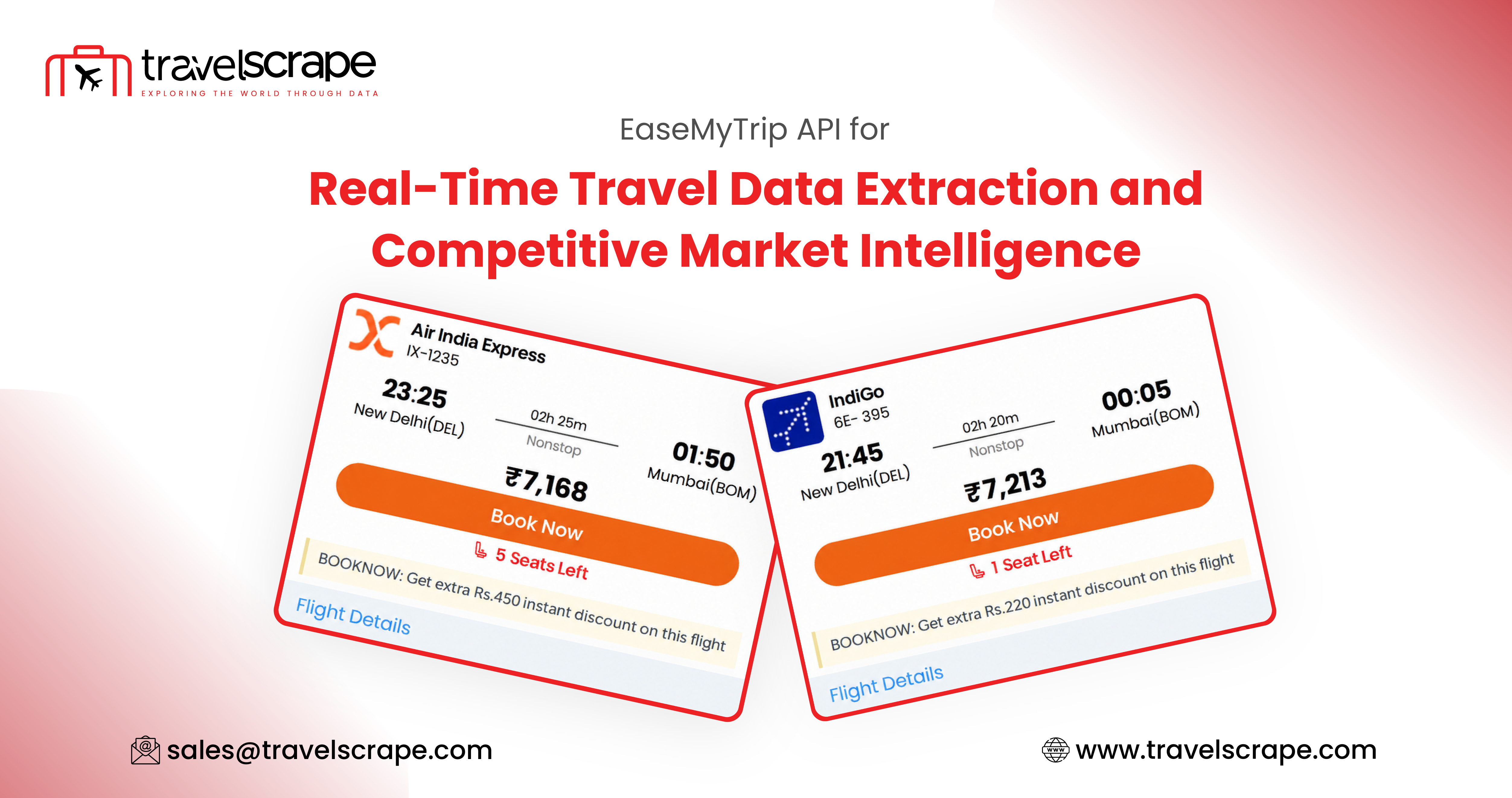 EaseMyTrip API for Real-Time Travel Data Extraction